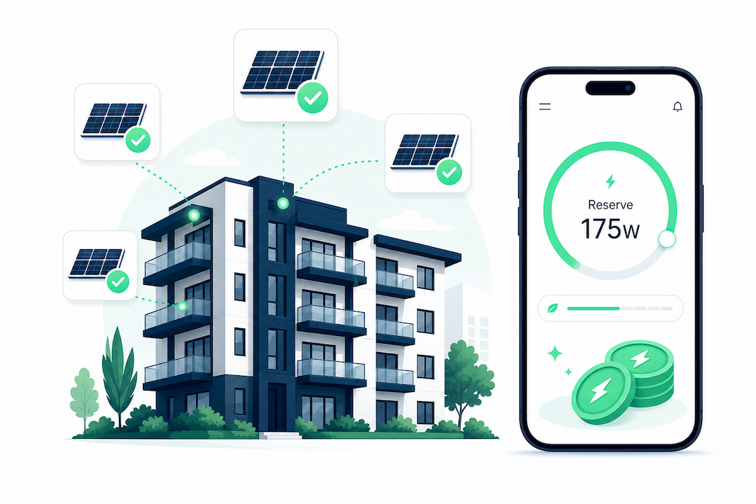 Reserve solar for apartments